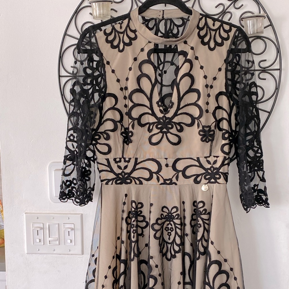 Mangano Mid Length Lace Dress